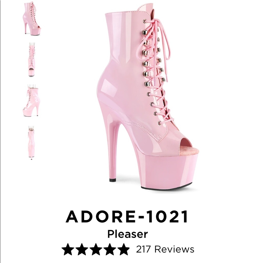 Pleaser boots - Adore 1021 - Zip up - open toe boots